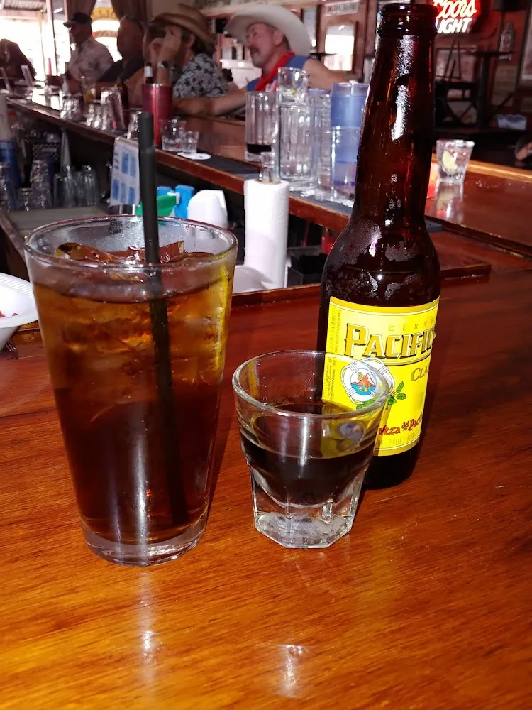 Captain and Coke Pacifico and a Shot of Yeager