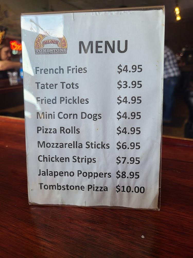Doc Hollidays Saloon Menu image 2